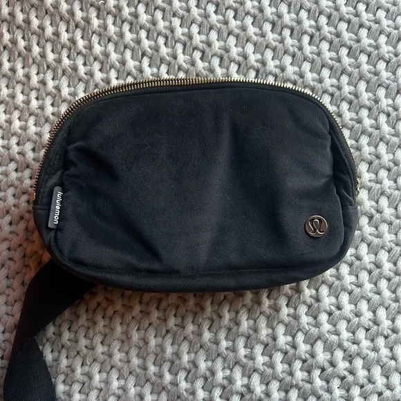 Lululemon Black Velvet Belt Bag Lululemon Black Velvet Belt Bag